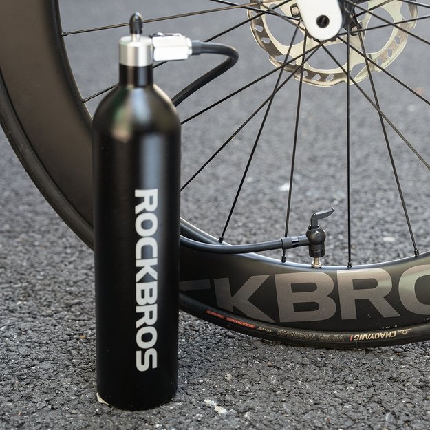 Rockbros Tubeless Tire Inflator 200 PSI 1.2l - Black 6