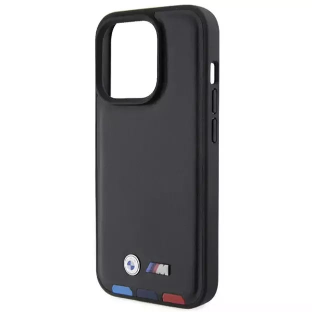 BMW BMHCP15L22PTDK iPhone 15 Pro 6.1&quot  black/black Leather Stamp Tricolor 5