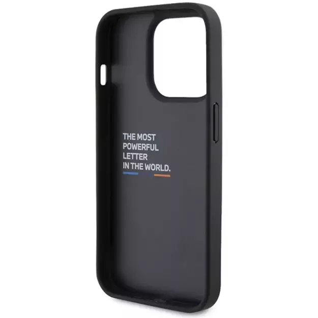 BMW BMHCP15L22PTDK iPhone 15 Pro 6.1&quot  black/black Leather Stamp Tricolor 6