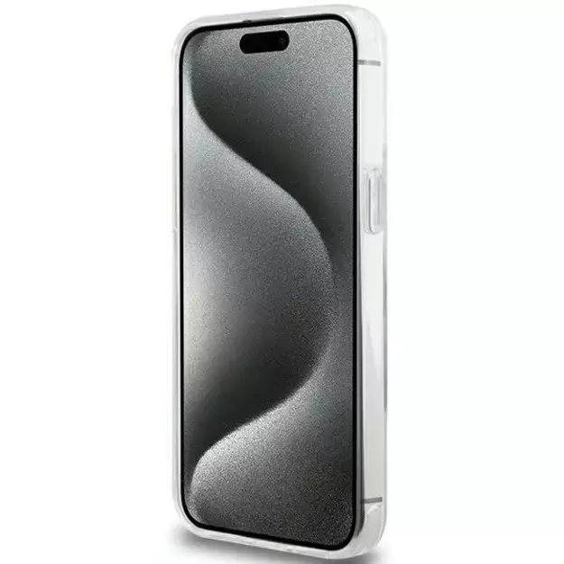 Karl Lagerfeld KLHMP15XHMRSKHH iPhone 15 Pro Max 6.7&quot  white/white hardcase Ring Stand Karl Head MagSafe 2