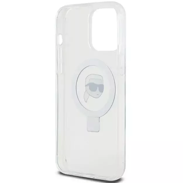 Karl Lagerfeld KLHMP15XHMRSKHH iPhone 15 Pro Max 6.7&quot  white/white hardcase Ring Stand Karl Head MagSafe 6