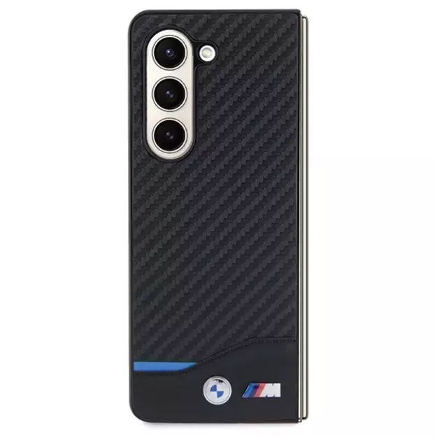 BMW Leather Carbon case for Samsung Galaxy Z Fold 5 - black 1