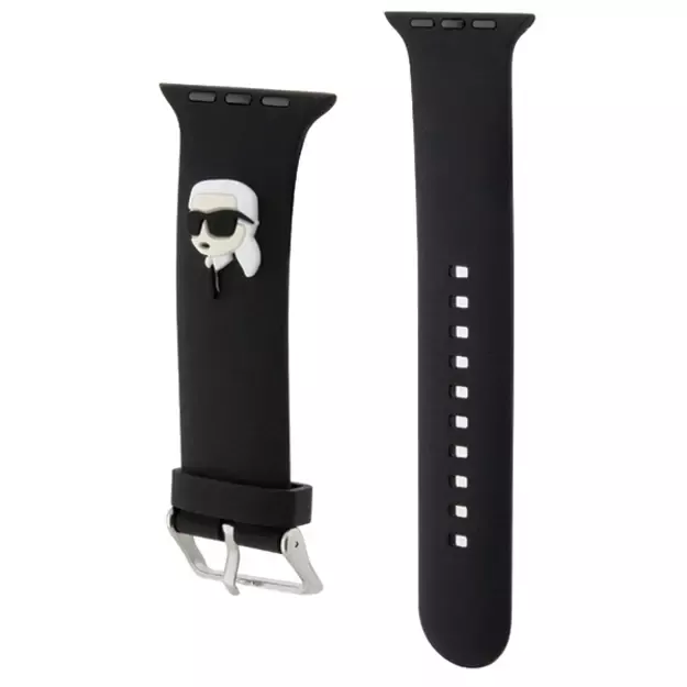 Karl Lagerfeld 3D Rubber Karl Head strap for Apple Watch 42/44/45/49mm - black 5