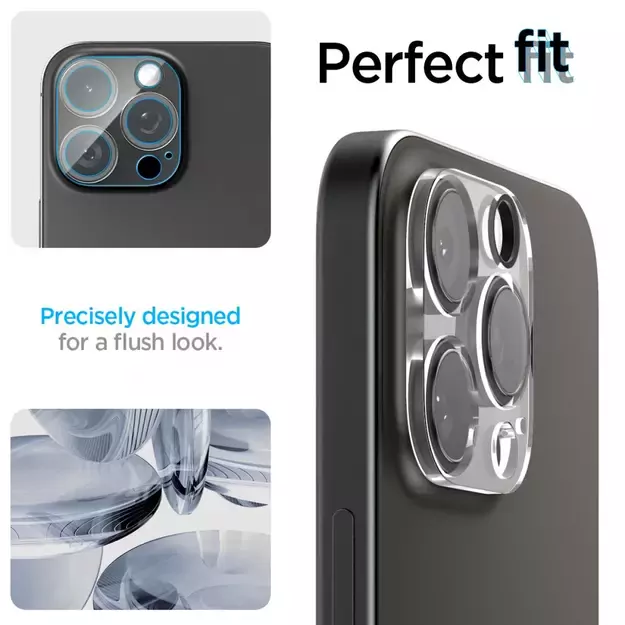 Spigen Optik.tR Camera Protector for iPhone 14 Pro / Pro Max / 15 Pro / Pro Max / 16 Pro / Pro Max - Transparent 2 pcs. 12