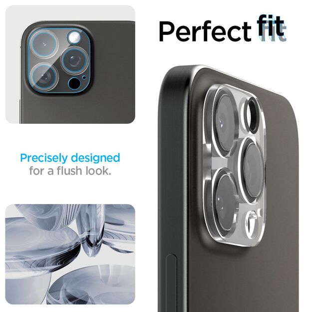 Spigen Optik.tR Camera Protector for iPhone 14 Pro / Pro Max / 15 Pro / Pro Max / 16 Pro / Pro Max - Transparent 2 pcs. 17