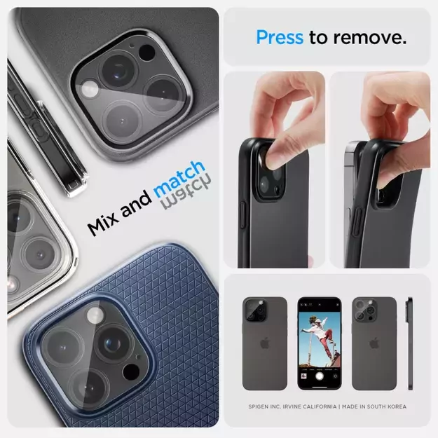 Spigen Optik.tR Camera Protector for iPhone 14 Pro / Pro Max / 15 Pro / Pro Max / 16 Pro / Pro Max - Transparent 2 pcs. 15