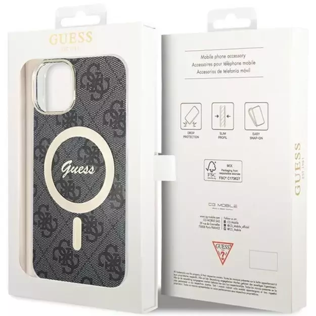Guess IML 4G MagSafe case for iPhone 15 - black 6