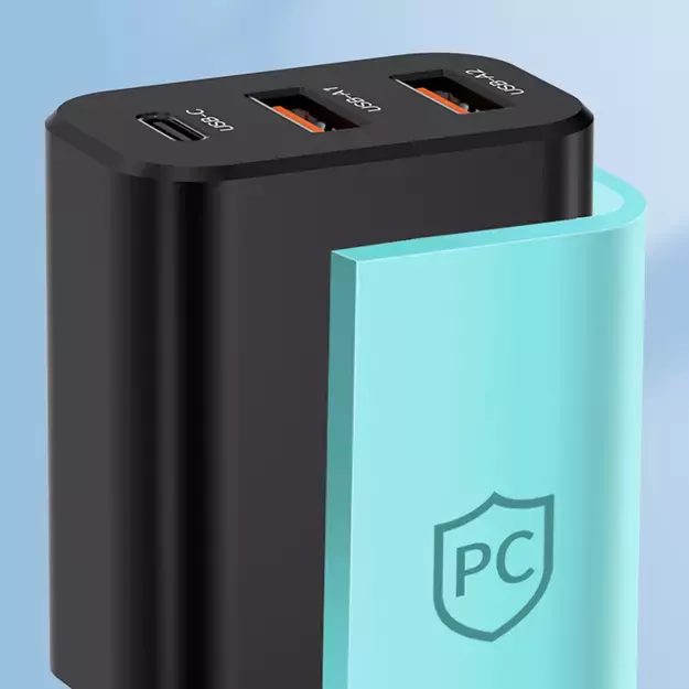 Wozinsky CWCUCB 30W USB-C / 2 x USB-A Wall Charger - Black 15