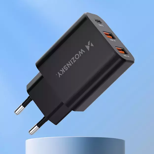 Wozinsky CWCUCB 30W USB-C / 2 x USB-A Wall Charger - Black 11