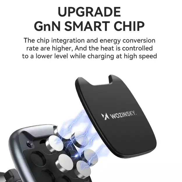 Wozinsky WUMTK magnetic phone holder for car air vent - black 6
