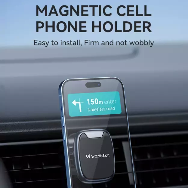 Wozinsky WUMTK magnetic phone holder for car air vent - black 7
