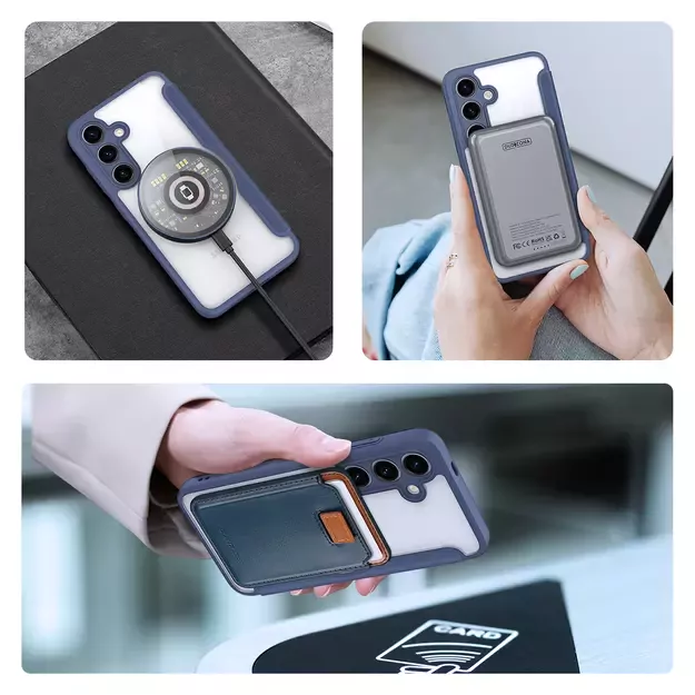 Dux Ducis Skin X Pro case for Samsung S24+ with magnetic ring and flap - blue 17