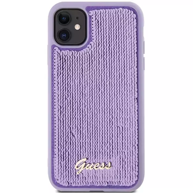 Guess Sequin Script Metal case for iPhone 11 / Xr - purple 2
