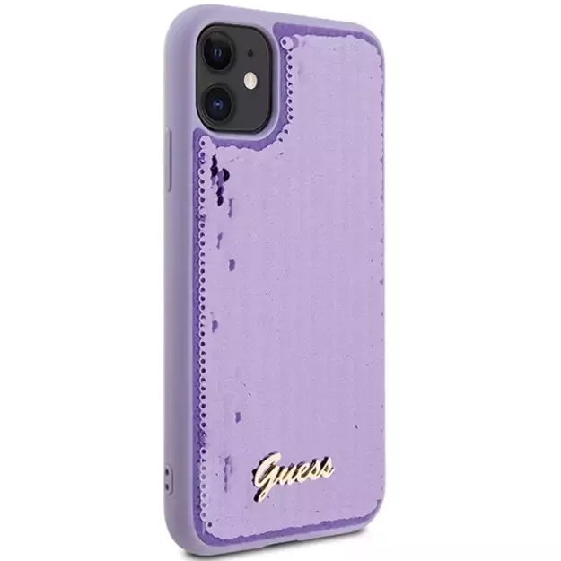 Guess Sequin Script Metal case for iPhone 11 / Xr - purple 3