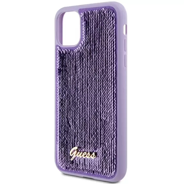 Guess Sequin Script Metal case for iPhone 11 / Xr - purple 5
