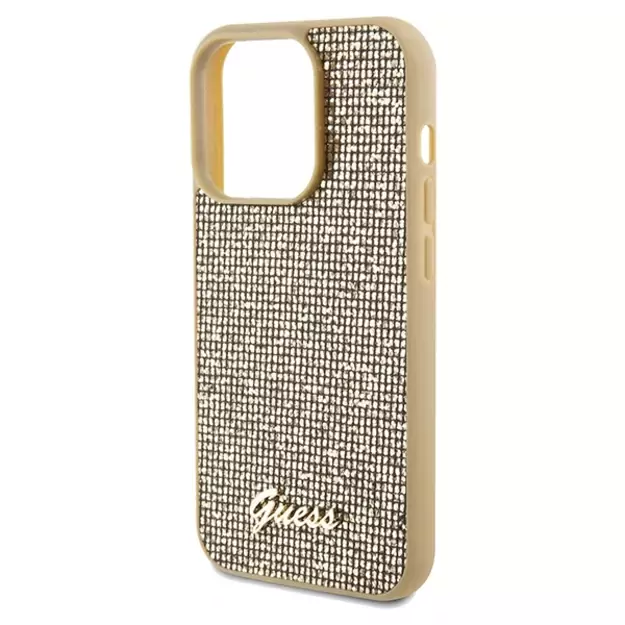 Guess Disco Metal Script case for iPhone 14 Pro Max - gold 5