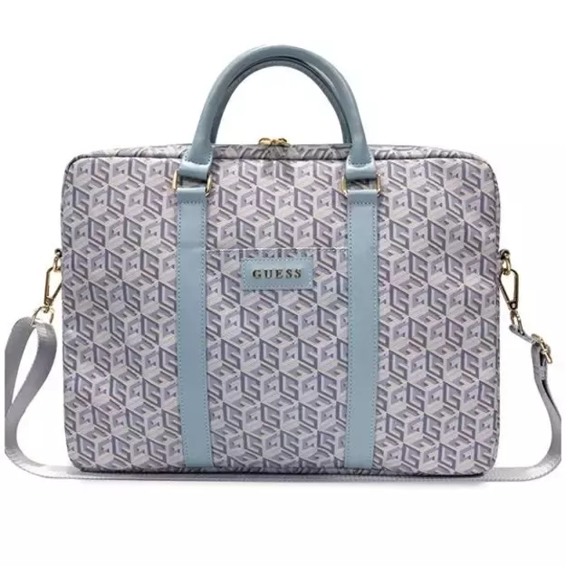 Guess GCube Stripes bag for a 16  laptop - blue