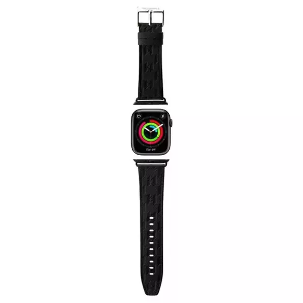 Karl Lagerfeld Saffiano Monogram strap for Apple Watch 38/40/41mm - black