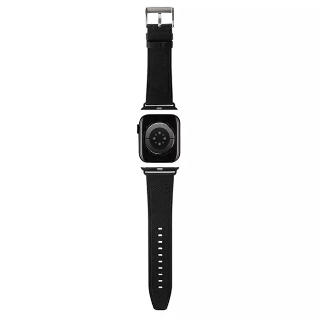 Karl Lagerfeld Saffiano Monogram strap for Apple Watch 38/40/41mm - black 1