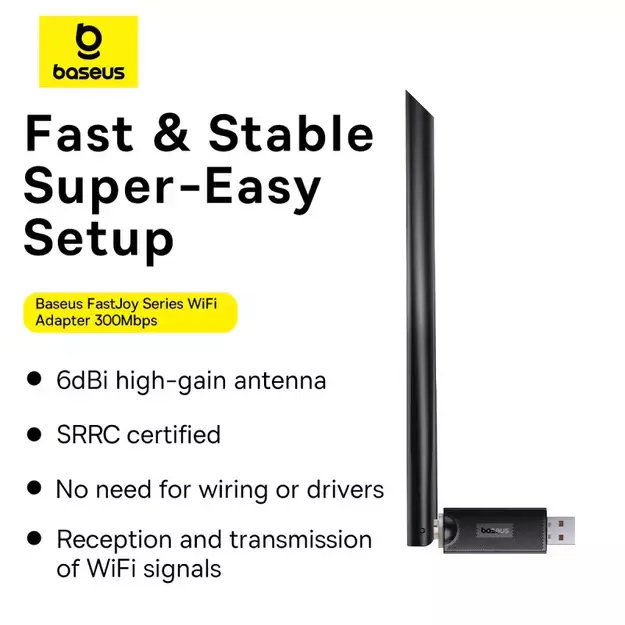 Baseus BS-OH172 300Mb/s USB network card - black 11