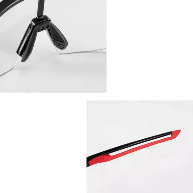 Rockbros 10173 photochromic UV400 cycling glasses - black and red 2