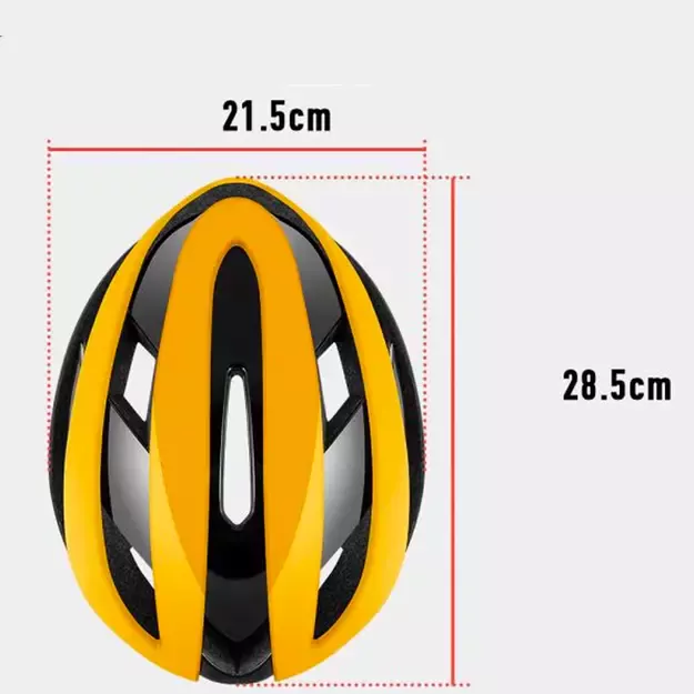 Rockbros 10110004006 bicycle helmet, size M - yellow and black 8