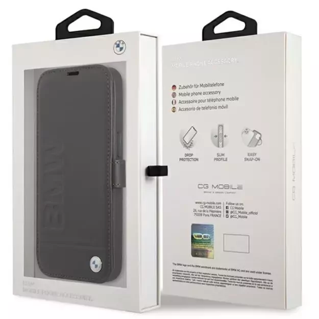 Etui BMW BMFLBKP13SSLLBK iPhone 13 mini 5,4  czarny/black book Signature 7