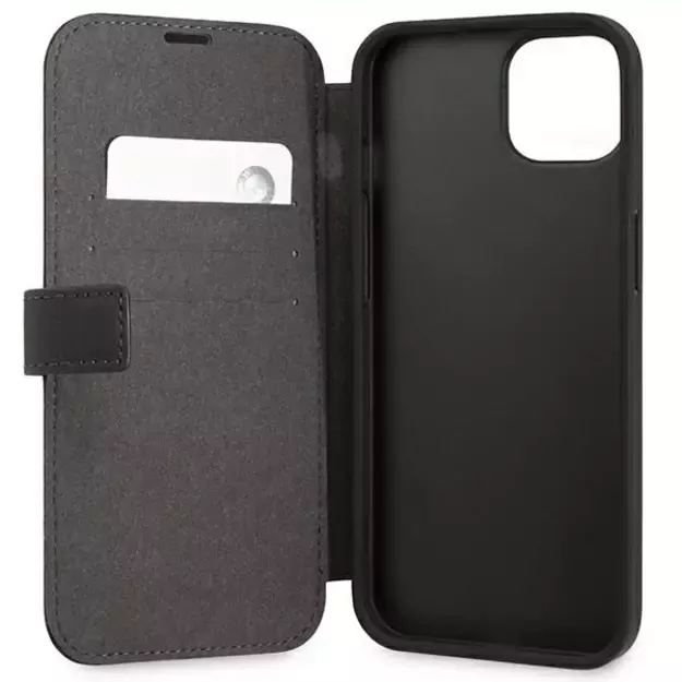 Etui BMW BMFLBKP13SSLLBK iPhone 13 mini 5,4  czarny/black book Signature 4