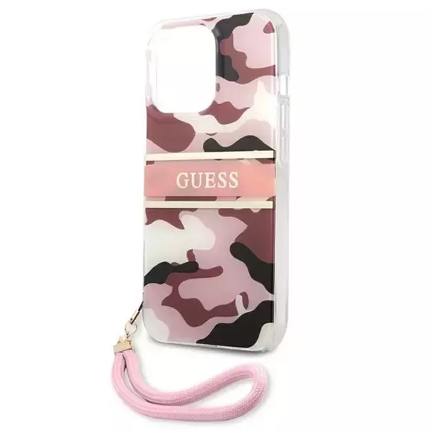 Guess GUHCP13LKCABPI iPhone 13 Pro / 13 6.1&quot  pink/pink hardcase Camo Strap Collection 5