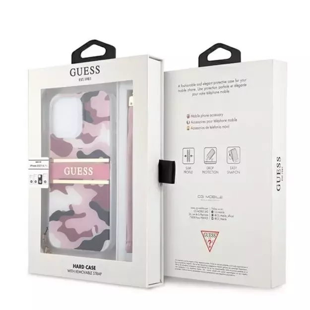 Guess GUHCP13LKCABPI iPhone 13 Pro / 13 6.1&quot  pink/pink hardcase Camo Strap Collection 9