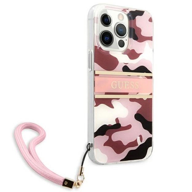 Guess GUHCP13LKCABPI iPhone 13 Pro / 13 6.1&quot  pink/pink hardcase Camo Strap Collection 10