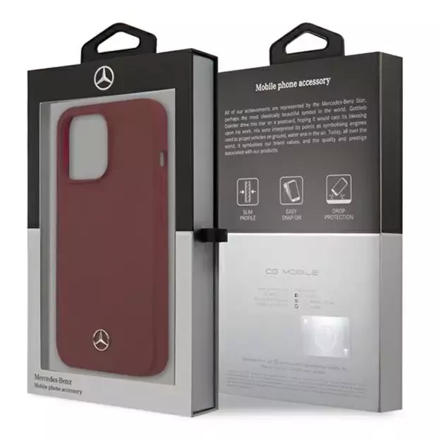 Mercedes MEHCP13LSILRE iPhone 13 Pro / 13 6,1  czerwony/red hardcase Silicone Line 9