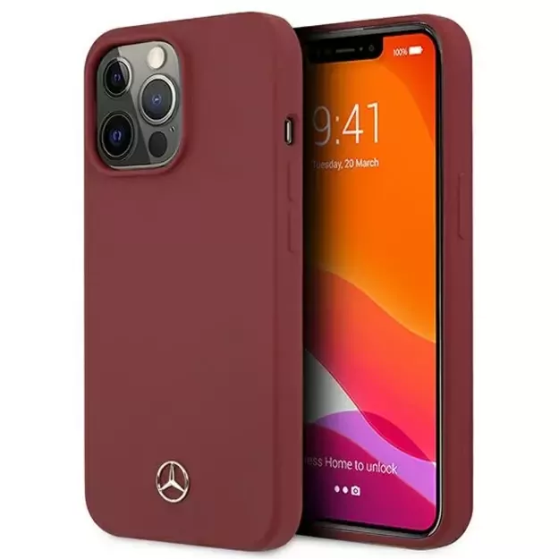 Mercedes MEHCP13LSILRE iPhone 13 Pro / 13 6,1  czerwony/red hardcase Silicone Line