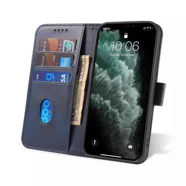 Magnet Case elegant case case cover with a flap and stand function Poco M4 Pro 5G blue 5