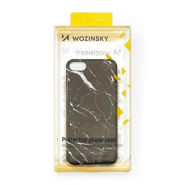Wozinsky Marble TPU cover gel marble for Samsung Galaxy S22 Ultra black 5