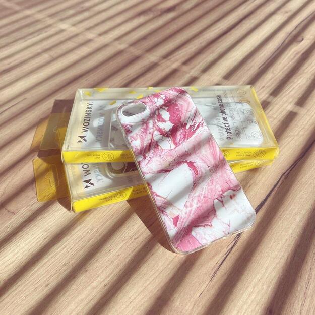 Wozinsky Marble TPU cover gel marble for Samsung Galaxy A73 pink 2