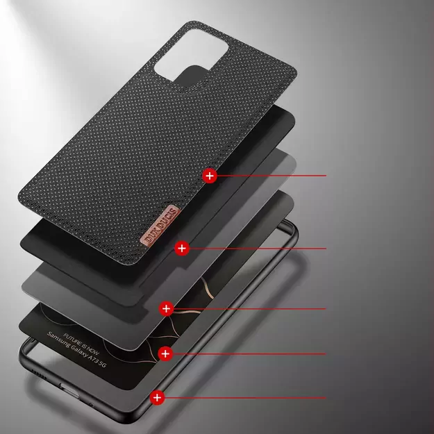 Dux Ducis Fino case cover, nylon material Samsung Galaxy A73 black 2