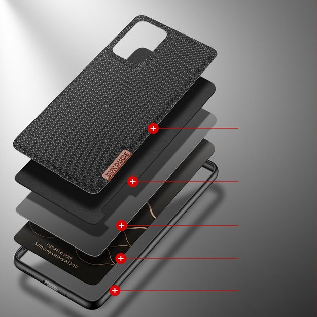 Dux Ducis Fino case cover, nylon material Samsung Galaxy A73 black 11