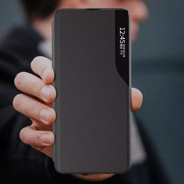 Eco Leather View Case an elegant case with a flap and stand function for Samsung Galaxy A73 red 12