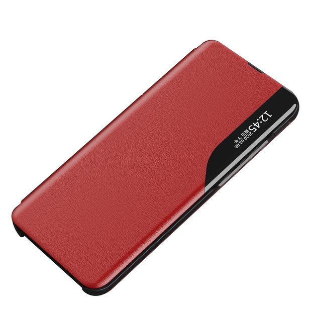 Eco Leather View Case an elegant case with a flap and stand function for Samsung Galaxy A73 red 14