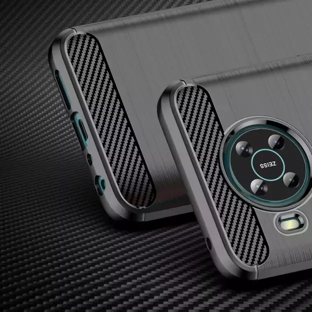 Carbon Case Flexible cover for Nokia X100 black 8