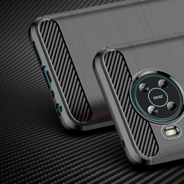 Carbon Case Flexible cover for Nokia X100 black 1