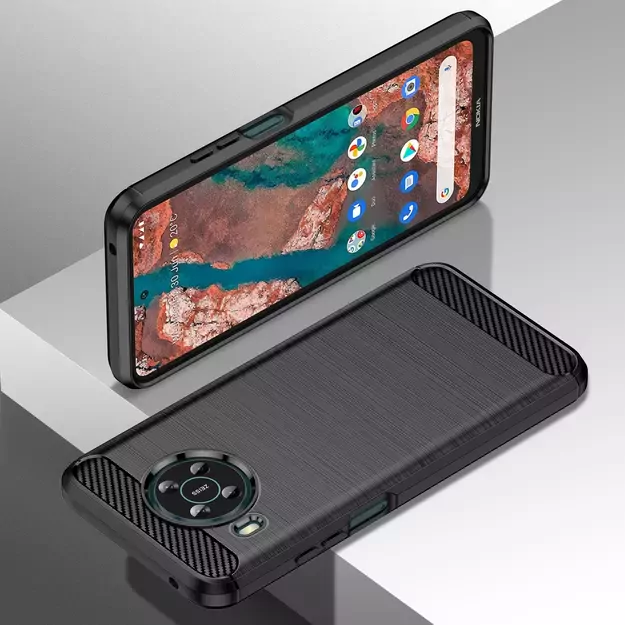 Carbon Case Flexible cover for Nokia X100 black 12