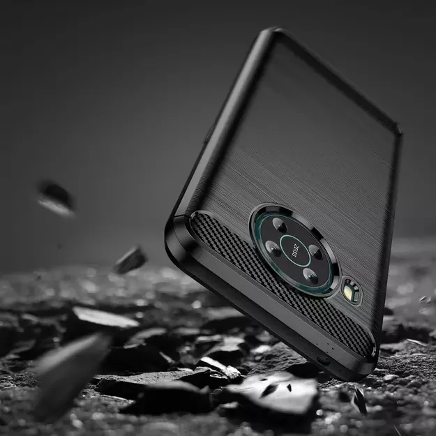 Carbon Case Flexible cover for Nokia X100 black 13