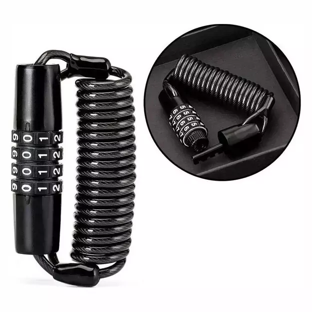 Rockbros T609 bicycle lock with 1.5 m combination - black 6