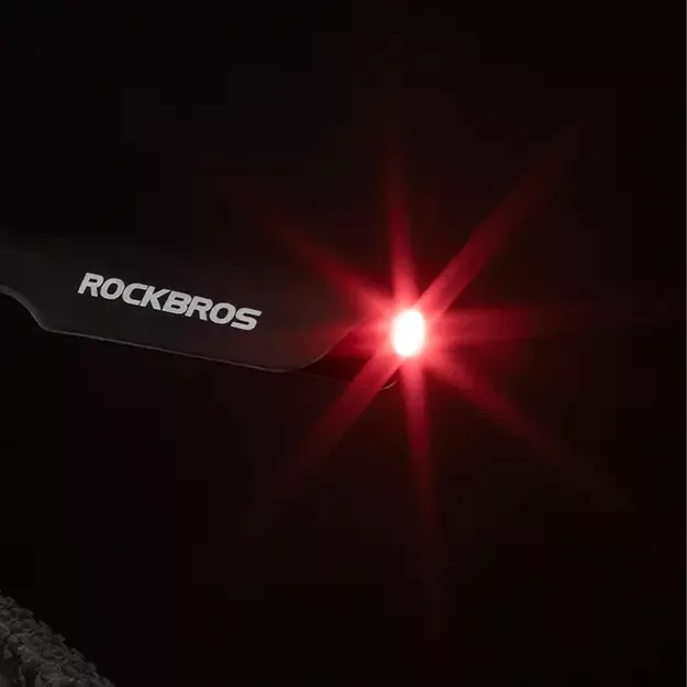 Rockbros DNB8001 mudguard with red LED light - black 4