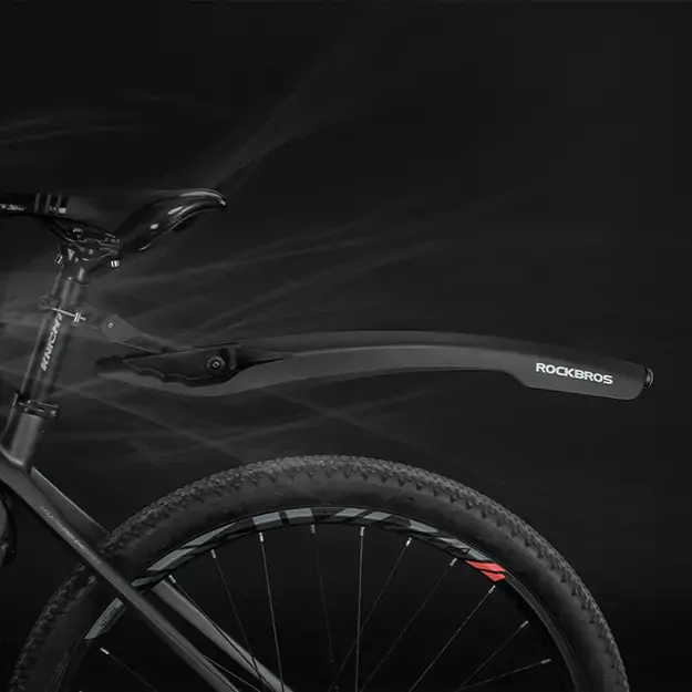Rockbros DNB8001 mudguard with red LED light - black 5