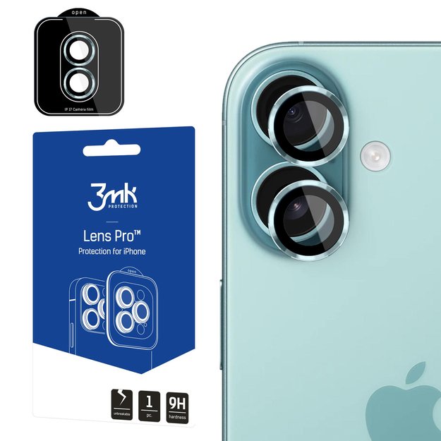 3mk Lens Protection Pro Tempered Glass for iPhone 17 - Green