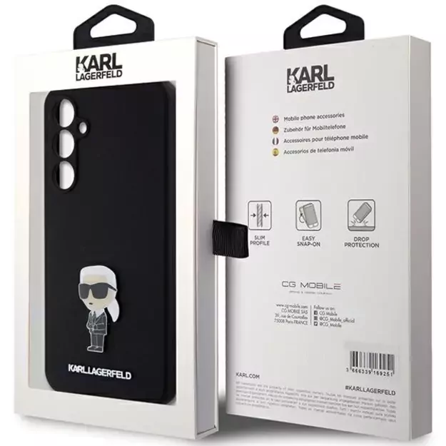 Karl Lagerfeld Silicone Ikonik Metal Pin case for Samsung Galaxy S23 FE - black 14