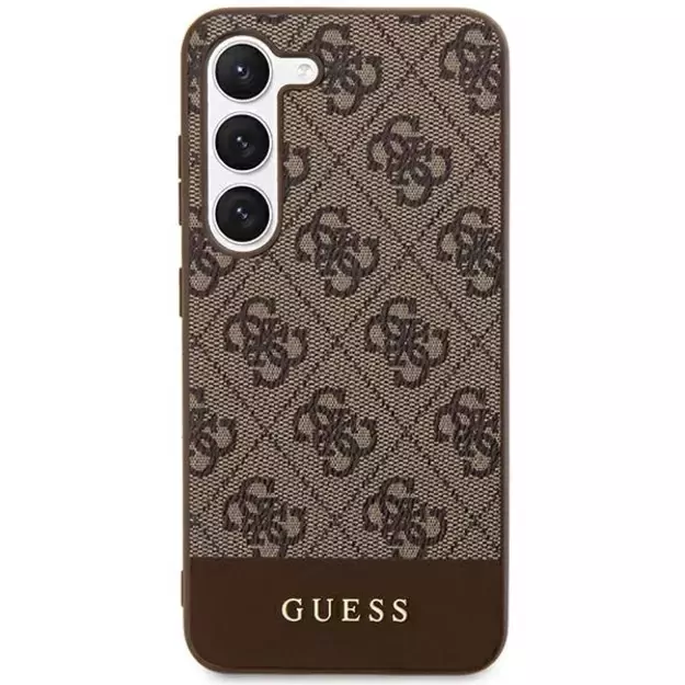 Guess 4G Stripe Collection case for Samsung Galaxy S24+ - brown 9